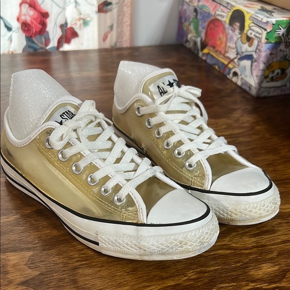 Women's Gold Sneakers - Picture 1 of 10